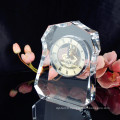 Simple Design Square Crystal Clock with Logo